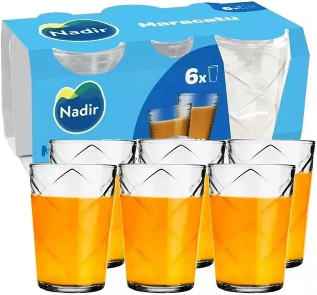 Kit com 6 Copos Maracatu Incolor 265ML